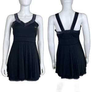 Nike Women's Size S Black Maria Sharapova 2008 US Open Black Tennis Mini Dress